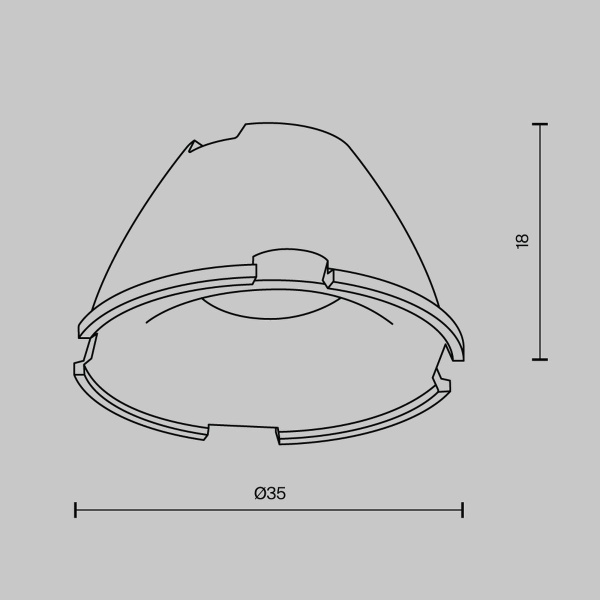 Линза Maytoni Technical Downlight для Alfa LED 24° LensD35-24
