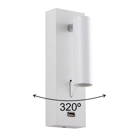 Настенный светильник Crystal Lux CLT 210W USB WH