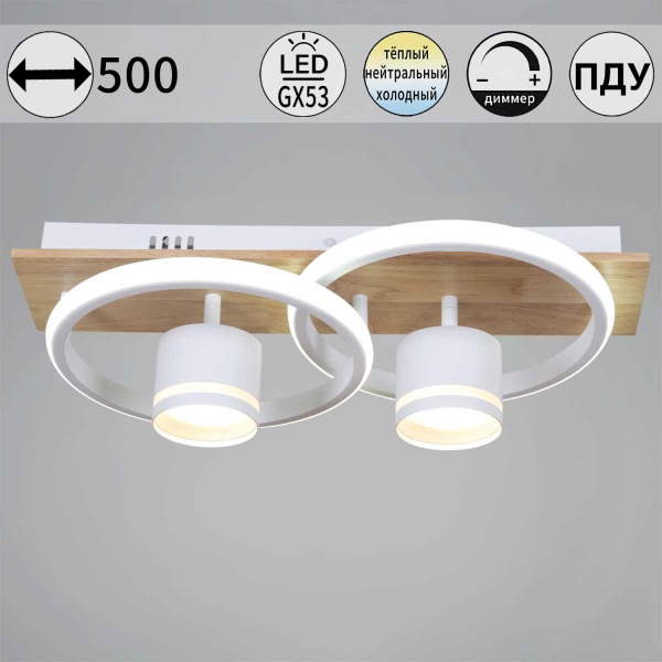 Потолочный светильник Reluce 29560-0.3-2+2 WH+WOOD