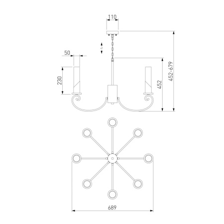 Подвесная люстра Eurosvet Banci 60117/8 никель