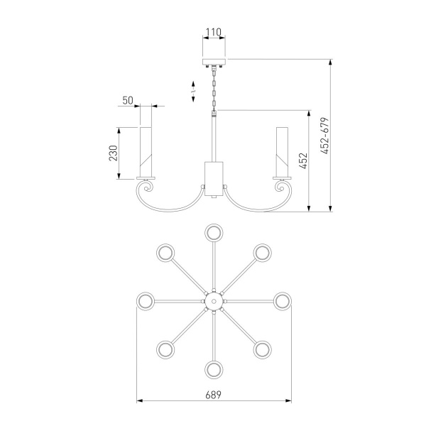 Подвесная люстра Eurosvet Banci 60117/8 никель