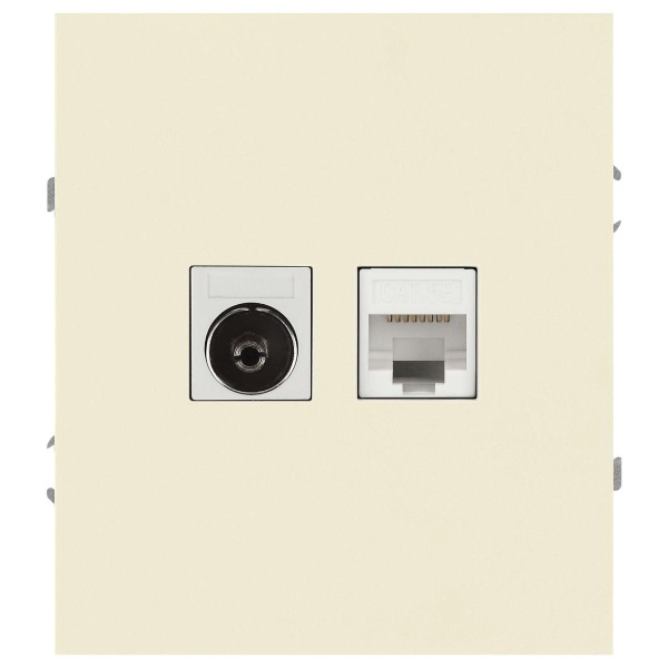 Розетка ЭРА Arktik 16-3110-02 комбинированная RJ45+TV слоновая кость Б0070495