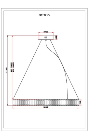 Подвесной светодионый светильник Moderli Asti V10731-PL