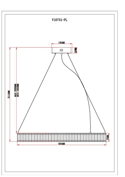 Подвесной светодионый светильник Moderli Asti V10731-PL