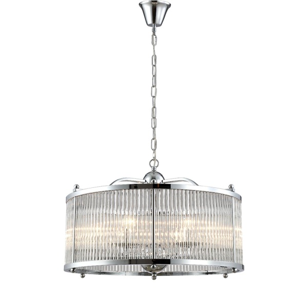 Подвесная люстра Crystal Lux Tadeo SP6 D600 Chrome/Transparente