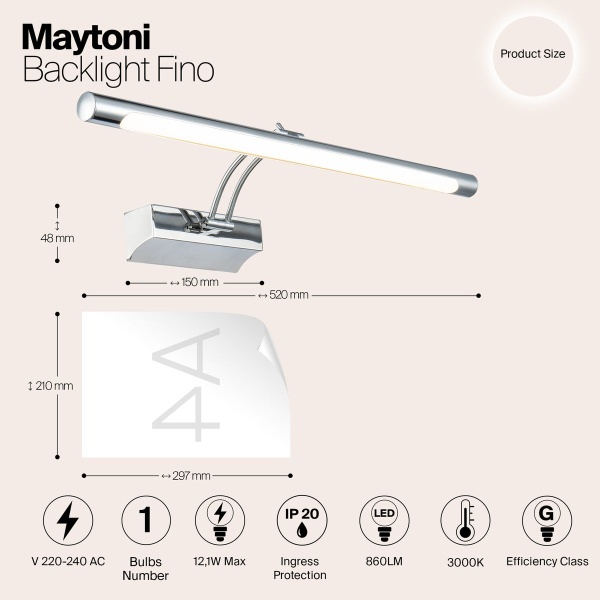 Подсветка для картин Maytoni Fino MIR003WL-L12CH