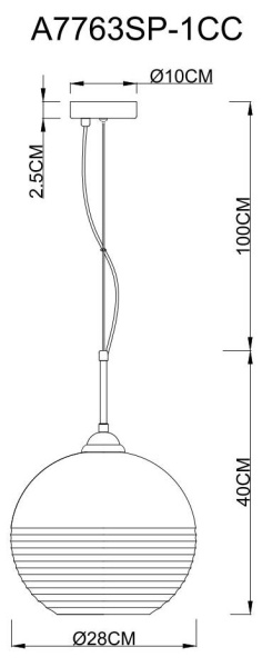 Подвесной светильник Arte Lamp Wave A7763SP-1CC