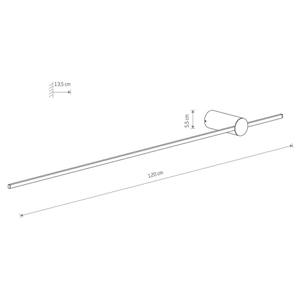 Настенный светильник Nowodvorski Saber Led L Black 10854