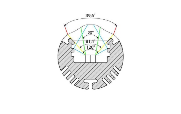 Профиль с рассеивателем Arlight ALU-ROUND-2000 ANOD+LEN30 015527