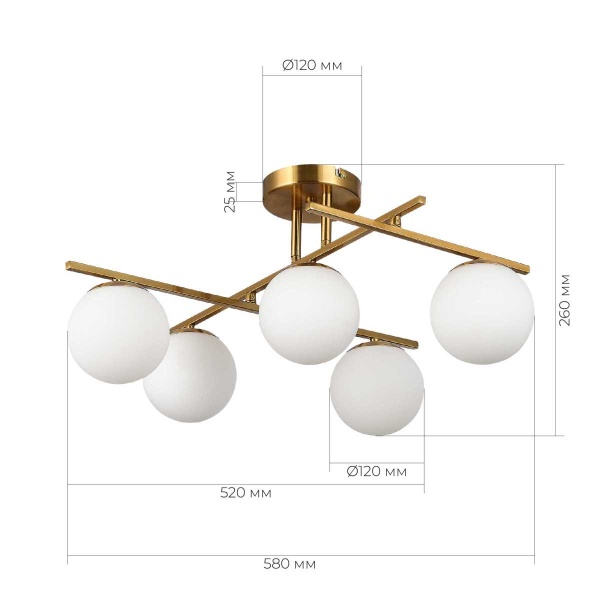 Потолочная люстра Evoluce Sierra SLE1195-302-05
