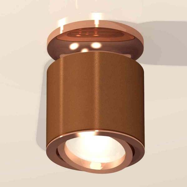 Комплект накладного светильника Ambrella light Techno Spot XS7404140 SCF/PPG кофе песок/золото розовое полированное (N7930, C7404, N7005)