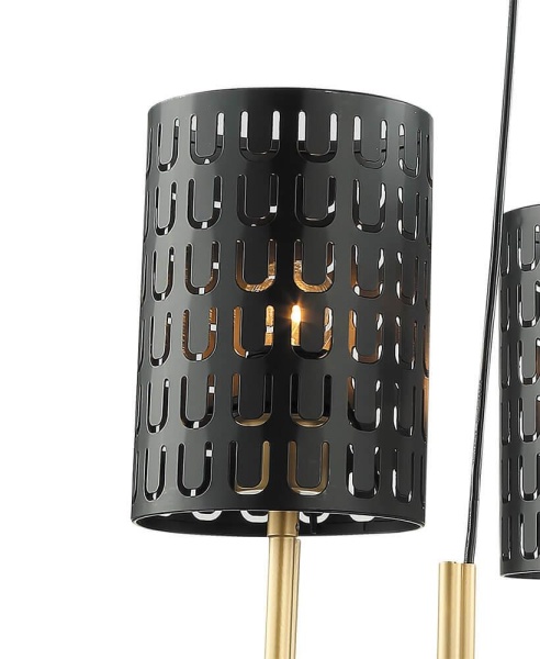 Подвесная люстра Lumien Hall Ноэль 4005/3P-GD-BK