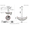 Подвесная люстра Crystal Lux HEDONIST HEDONIST SP24