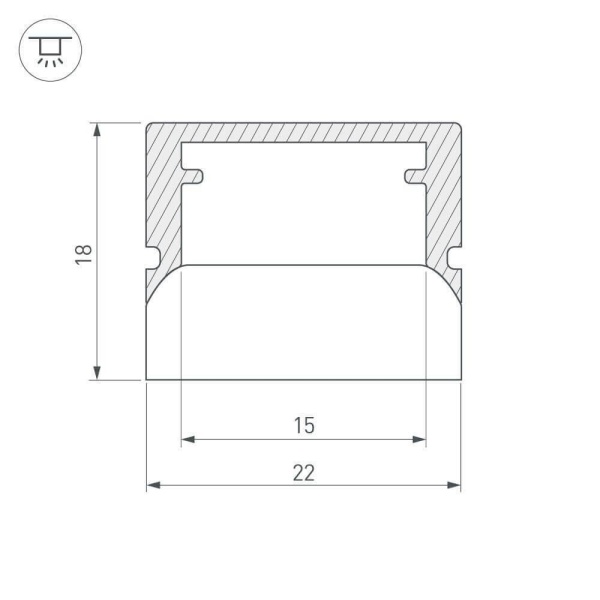 Профиль Arlight WPH-FLOOR22-2000 023290