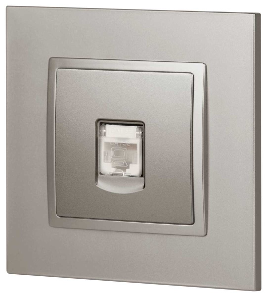 Розетка ЭРА Elegance 14-3107-16 RJ45, титан Б0065764