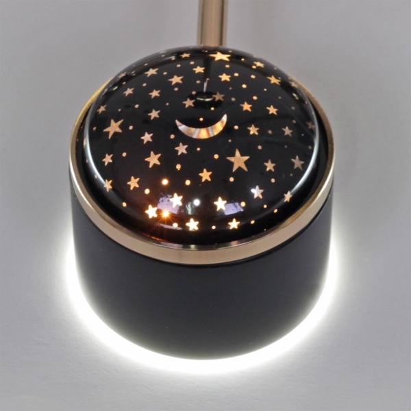 Потолочная светодиодная люстра Reluce 13289-4.3-06 Чёрный+Золотой хром