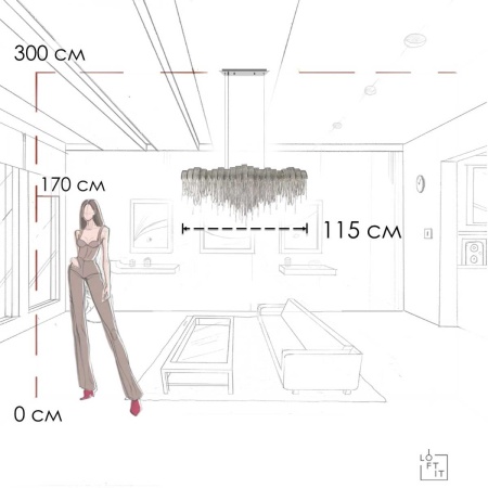 Подвесная люстра LOFT IT Volver 10404/1150L SN