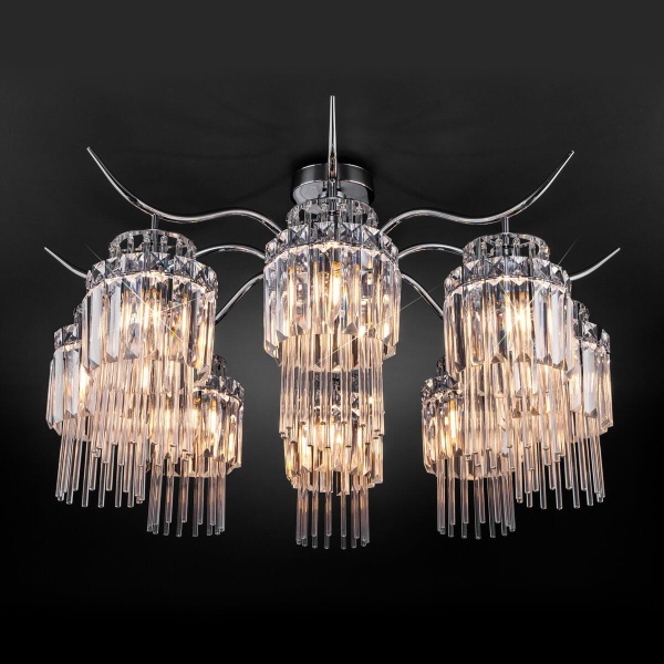 Потолочная люстра Eurosvet Sevilia 10119/8 хром/прозрачный хрусталь Strotskis