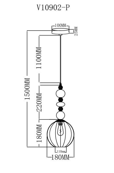 Подвесной светильник Moderli Charm V10902-P