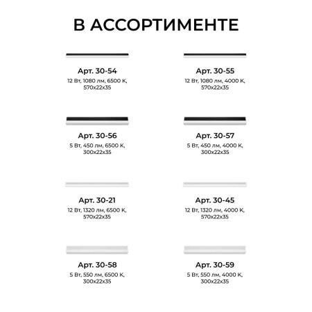 Накладной линейный светодиодный светильник Apeyron 30-55