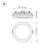 Встраиваемый светодиодный светильник Arlight LTD-115SOL-15W White 020710