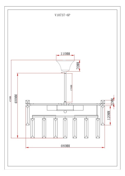 Потолочная люстра Moderli Crystal V10737-6P
