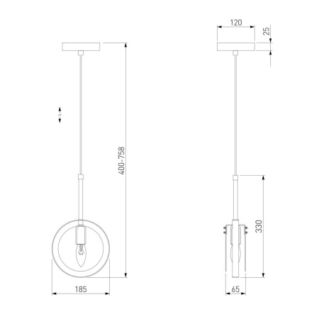 Подвесной светильник Eurosvet Gallo 50121/1 черный