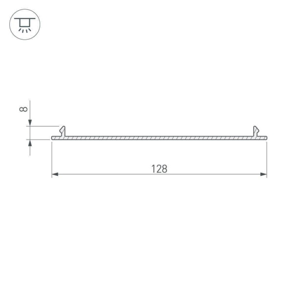Профиль Arlight-верх TOP-LINIA140-С-2000 ANOD 016985