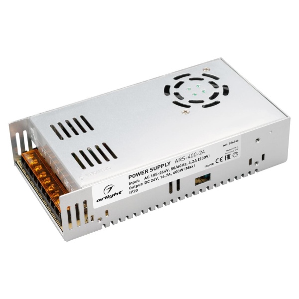 Блок питания Arlight ARS-400-24 24V 400W IP20 16,7A 026864