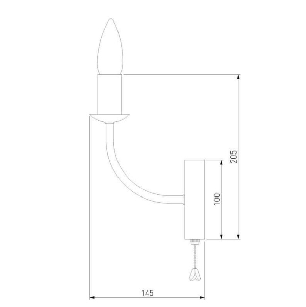 Бра Eurosvet Santi 60139/1 хром