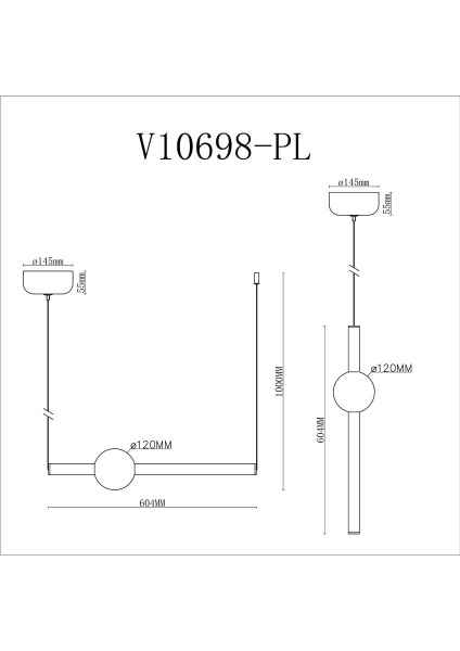 Подвесной светодиодный светильник Moderli Eclipse V10698-PL