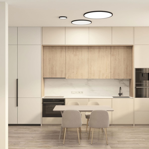 Потолочный светодиодный светильник Denkirs Thin DK6520-BK