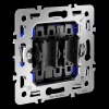 Механизм проходного переключателя двухклавишного 10А S70 Voltum VLS0203M