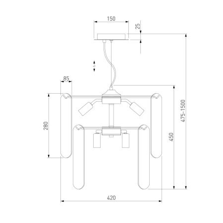 Подвесная люстра Eurosvet Claire 60170/8 a069011 Smart