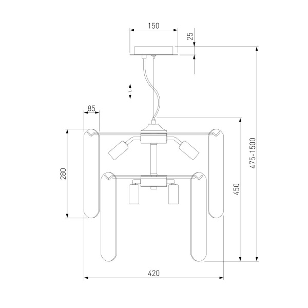 Подвесная люстра Eurosvet Claire 60170/8 a069011 Smart