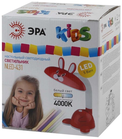 Настольная лампа ЭРА NLED-431-5W-R Б0019776