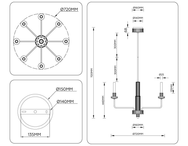 Люстра Ambrella Light HIGH LIGHT LH53126