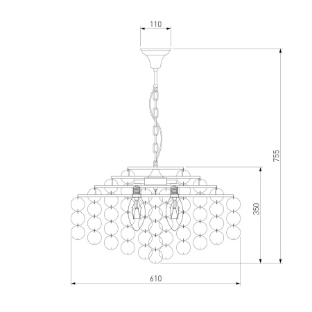 Подвесная люстра Eurosvet Sandra 00000065834