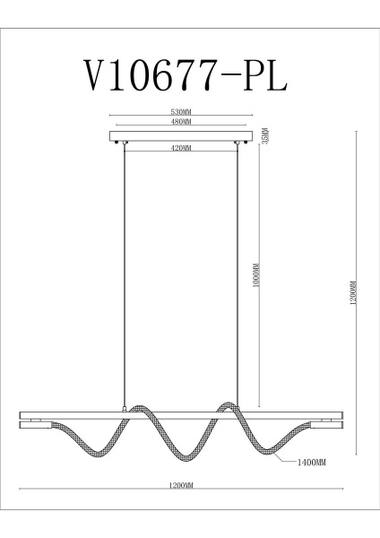 Подвесной светодиодный светильник Moderli True V10677-PL