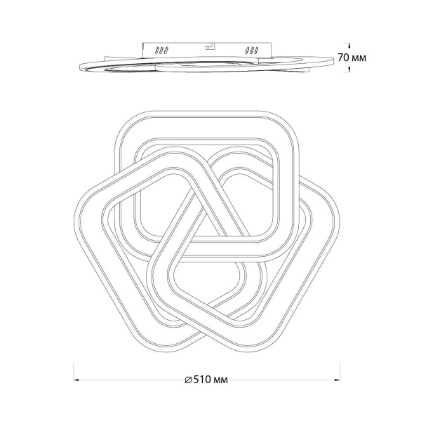 Потолочный светодиодный светильник Escada Quant 10244/3LED