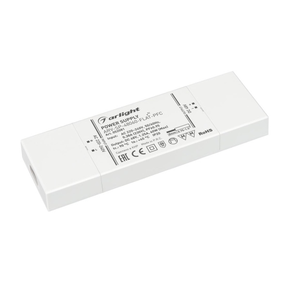 Блок питания ARV-SP-48060-FLAT-PFC (48V, 1.25A, 60W) Arlight 052081