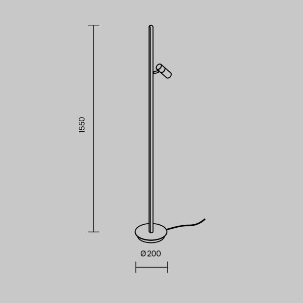 Торшер Maytoni Modern Thin MOD395FL-L28BS3K