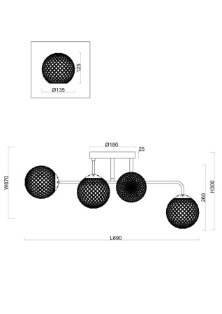 Люстра Freya FR8016PL-06BBS