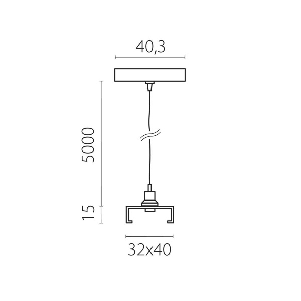 Подвес скрытый тип D треку 5040xx-(F)/(R) 5 м Lightstar Quattro 504196-FR2