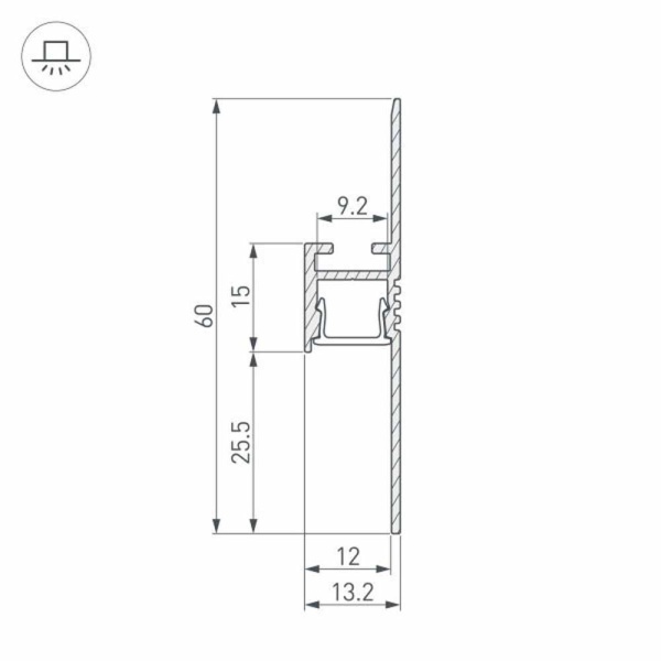 Профиль-плинтус Arlight ARH-Plintus-Fantom-2000 White 034983