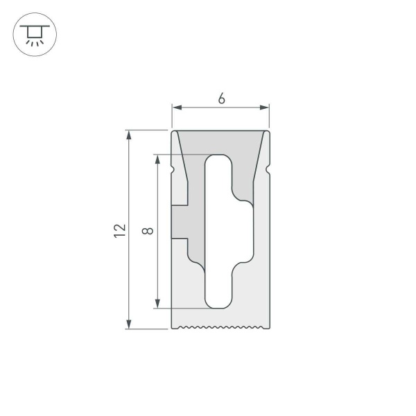 Профиль Arlight WPH-Flex-0612-Side-S8-5m White 040264