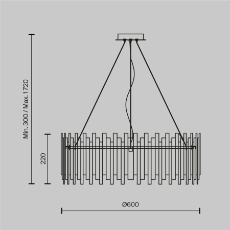 Подвесная люстра Maytoni Coliseo MOD135PL-08BS