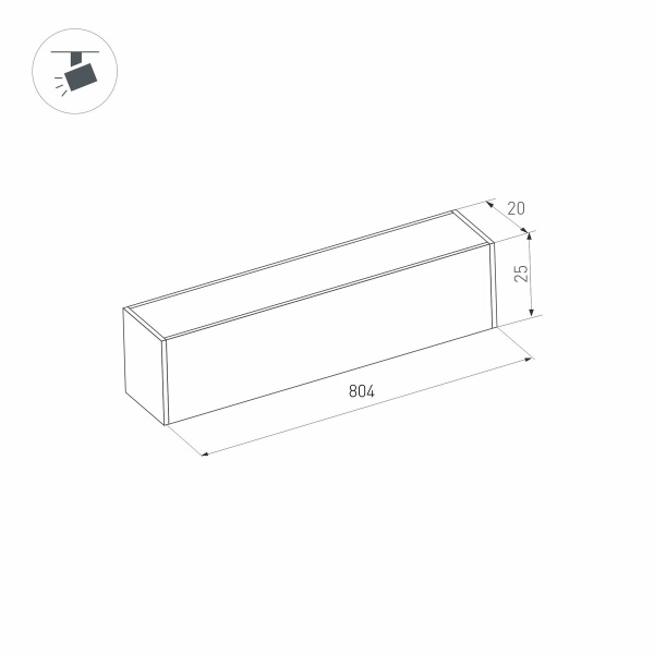 Трековый светодиодный светильник Arlight Mag-Flat-25-L800-24W Warm3000 046337