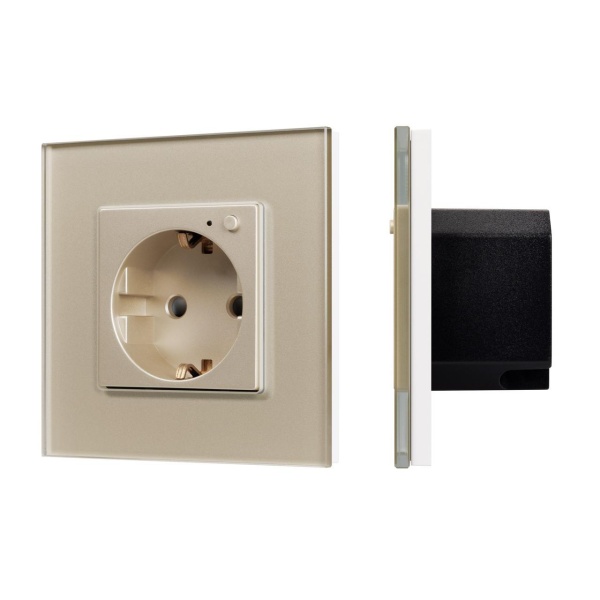 Розетка электрическая с Zigbee управлением SCT-OMALI-EUZB1-PL-GD (240V, 16A, Zigbee) Arlight 050218