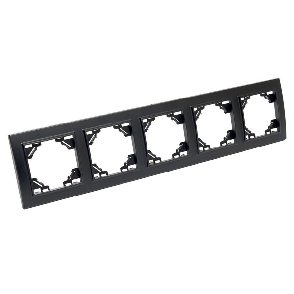 Рамка 5-постовая Stekker Эрна черный PFR00-9005-03 39622
